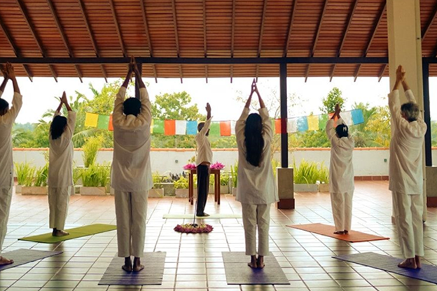 patients engaging in Yoga at the hospital